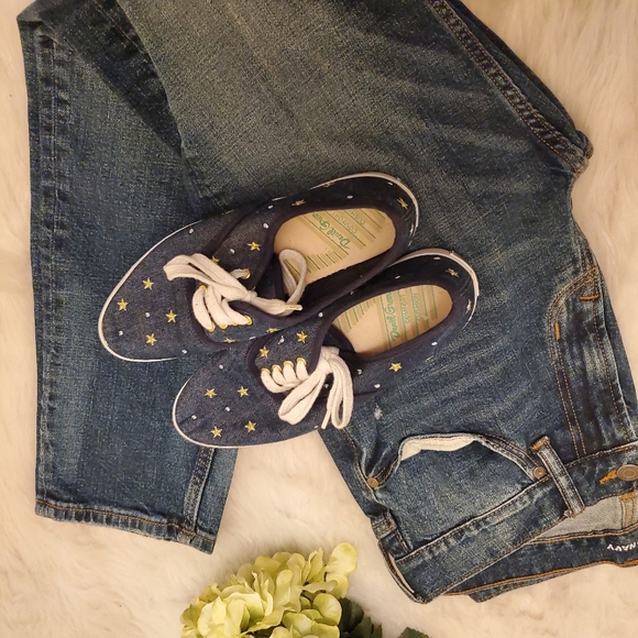 Daniel Green Blue Star Sneakers 7.5 wide - Picture 2 of 5